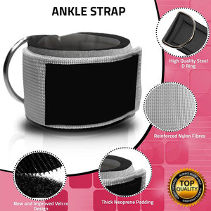 Custom Weight Lifting Strap Ankle Cuff Made In Pakistan New Gym Equipment Ankle Straps - Product Image 4