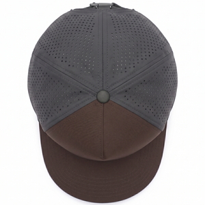 Unisex Perforated Baseball <b>Cap</b> Two Tone Color Adjustable 5 Panel Hat Breathable <b>Waterproof</b> Casual Sport Outdoor Custom Indonesia - Product Image 6