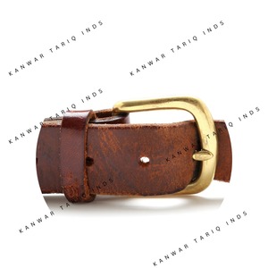 Ceinture faite à la main en cuir véritable double couche en cuir de vachette occidental pour hommes fabricant décontracté personnalisé avec matériau en acier - Product Image 2