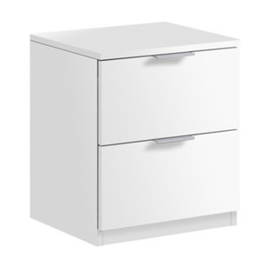 Comodino con 2 Cassetti 46x38x34 Bianco - Product Image 1