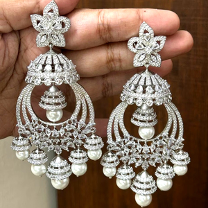 Hermoso conjunto de joyería Kundan de rodio negro pulido, ropa de fiesta india clásica de lujo, diseño elegante, Pendientes colgantes, accesorios - Product Image 1