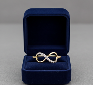 Elegante Anillo Infinito de Amor Eterno, Joyería de Oro, Regalo de Aniversario para Ella - Product Image 3