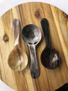 Corne de buffle de haute qualité sculpture à la main petite cuillère couverts pour café thé dîner Style ange par artisanat croissant - Product Image 2