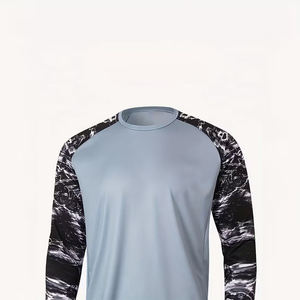 Camiseta de Manga Larga con Cuello Redondo para Hombre, de Alta Calidad, Corte Regular, de Lona y Poliéster, Diseño Frontal Personalizable, Ecológica y de Secado Rápido - Product Image 2