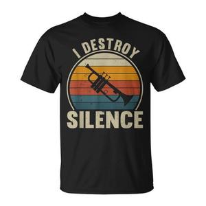 Camiseta Silence Destroyer Trumpet Player Recto para amantes de la trompeta - Product Image 1