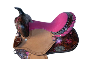 Selle Western en cuir véritable de qualité supérieure pour les courses de barils et l'équitation - Product Image 5