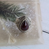 Belle pierre précieuse grenat naturel 925 bague en argent Sterling travail fin bijoux classiques pour mariage fabricant en gros cadeau amour