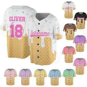 Maillot de baseball en matériau recyclé écologique Confortable Durable Nom du ventilateur personnalisé Respirant pour les fans de GANTS de ville - Product Image 4