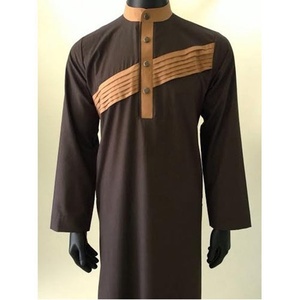 Elegant Men's Jubba Dress Long Sleeve Thobe Traditional Islamic Robe for Eid & Ramadan Stylish for Sale - Product Image 4