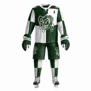 Ensembles d'uniformes de hockey sur glace réversibles de haute qualité, maillots respirants, options de conception personnalisée OEM, vêtements de sport pour équipes, 100 % polyester - Product Image 2