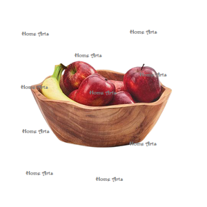 Cuenco para servir frutas de madera de diseño atractivo, cuenco para servir alimentos de tamaño personalizado de primera calidad para uso en hoteles y restaurantes - Product Image 3