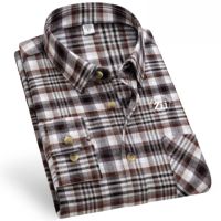 Chemise de sport décontractée à manches longues pour homme, grande taille, 100 % coton, imperméable, coupe-vent, respirante, confortable, motif à carreaux, vente en gros