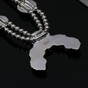 Lujoso collar con colgante de diseñador hecho a mano de piedras preciosas semipreciosas turquesa con forma de fantasía Natural de Plata de Ley 925 sólida - Product Image 3