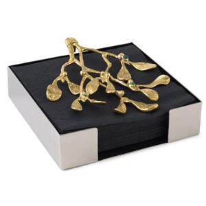 Casted Gold Leaf Weight Elegant Multi-Purpose American Style Metal Napkin Tissue Holder Decorative Organizer Custom Logo for - Product Image 6