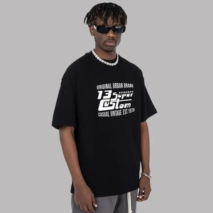 Camisetas de Cuello Redondo y Manga Corta para Hombre, Diseño Moderno, 350 g, Algodón Grueso, Color Blanco, Estampado Gráfico, Corte Regular - Product Image 2