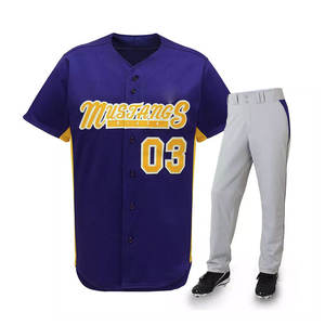 Tenues de sport décontractées de baseball personnalisées 2024, conception professionnelle, usine ODM/OEM, uniformes personnalisés, polyester respirant et séchage rapide - Product Image 4