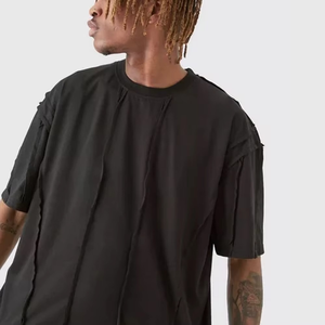 Conjunto de entrenamiento de cuello redondo de manga corta transpirable de algodón de alta calidad, entrenamiento de verano de secado rápido, ropa deportiva para correr, estilo informal - Product Image 3