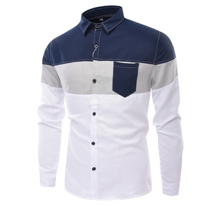 เสื้อเชิ้ตผู้ชายระบายอากาศได้ดีแขนยาวเข้ารูปสีและขนาดที่กำหนดเอง - Product Image 2