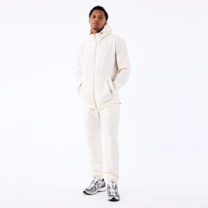 Conjunto Deportivo con Capucha y Cremallera para Hombre, Color Sólido, Ropa Deportiva Informal, Sudadera de Manga Larga y Pantalones Blancos Transpirables para Otoño - Product Image 6
