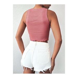 Body bicolore da donna Crop Top