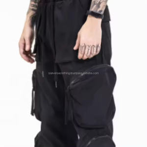 Pantalones Cargo para exteriores de diseño personalizado para hombre, pantalones impermeables con múltiples bolsillos a la moda para paseos largos, ropa informal a medida - Product Image 4