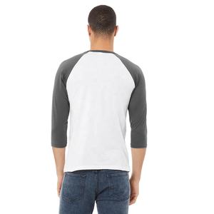 Bella + เสื้อเบสบอลแขน3/4สำหรับทั้งชายและหญิง, เสื้อกีฬาผิวเรียบระบายอากาศได้ดี3200ผ้าแคนวาสสำหรับกิจกรรมนอกสถานที่เล่นกีฬาของผู้ชาย - Product Image 3