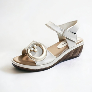 ดูสง่างามได้อย่างง่ายดาย: รองเท้าแตะพื้นรองเท้าทำจากหนัง PU นุ่มใส่สบายสำหรับผู้หญิงรองเท้าแพ็กได้ตามต้องการ - Product Image 1