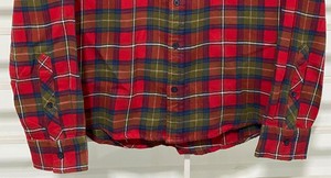Camisa de franela informal con estampado de logotipo personalizado para hombre, diseño de sarga teñido de hilo de algodón 100% transpirable con mangas completas a cuadros - Product Image 5
