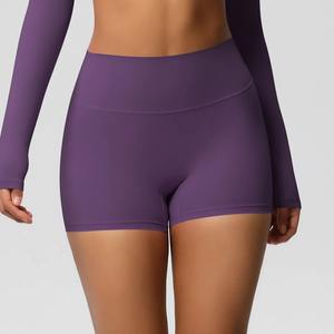 Pantalones cortos de Yoga de cintura alta para gimnasio | Pantalones cortos de entrenamiento para Mujer | Ropa deportiva activa de compresión transpirable con logotipo personalizado - Product Image 4