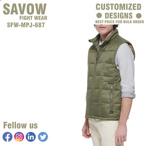 เสื้อแจ็คเก็ตพัฟเฟอร์ฤดูหนาวสำหรับผู้ชาย แฟชั่นลายสก็อต เสื้อกั๊กบุฉนวน ระบายอากาศ กันน้ำ มีกระเป๋า สำหรับวัยรุ่นและคู่รัก - Product Image 4