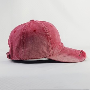Distressed Baseball Cap Washed Vintage <b>Hat</b> Low Profile Unisex <b>Navy</b> Blue Distressed Dad <b>Hat</b> Washed Faded Cap - Product Image 5