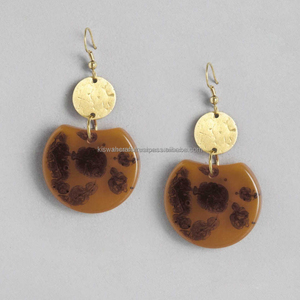 Thiết Kế Mới Hiện Đại Kim Loại Drop Nhựa Bông Tai Với Nhiều Màu Phụ Nữ Thời Trang Đồ Trang Sức Nhựa Bông Tai Cho Đảng Và Đám Cưới Sử Dụng - Product Image 1