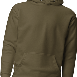 Sweat-shirt à capuche unisexe en molleton de coton lourd vert olive, sweat-shirt à capuche uni, décontracté, streetwear d'hiver - Product Image 4