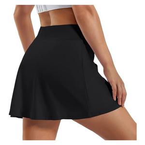 Falda de vestido de tenis para mujer con pantalones cortos nueva moda para mujer falda transpirable elástica para juego de pelota de playa jugando deportes de entrada - Product Image 2