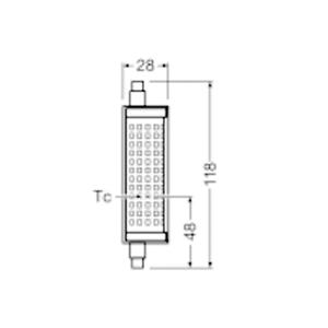 สำหรับ OSRAM 18.2W LED Stab R7S หลอดไฟ 2.452lm 118 มม. วอร์มไวท์ 2.700K อุณหภูมิสี - Product Image 3
