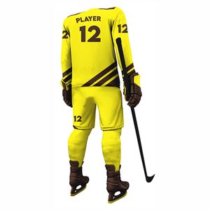 Venta al por mayor de alta calidad de desgaste cómodo uniforme de hockey sobre hielo de impresión por sublimación ropa deportiva uniforme de hockey sobre hielo - Product Image 3