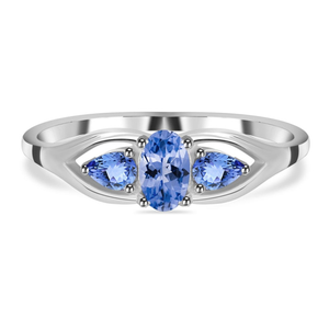 Anillo de piedras preciosas de tanzanita con corte de pera de Plata de Ley 925, regalo de boda clásico con el último diseño para compromiso - Product Image 1