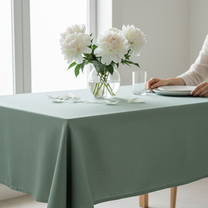 Soft Cotton Solid Luxury <b>Tablecloth</b> 140x180cm Eco Friendly Durable Premium Quality Fabric Farmhouse Dining Rustic Wedding - Product Image 5