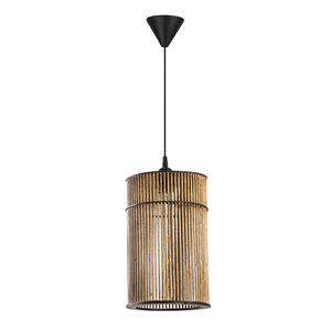 Vente en gros 220V pendentif en bambou grand abat-jour en bois Design rustique moderne hauteur réglable pour l'éclairage de la salle à manger de l'hôtel bureau à domicile - Product Image 5