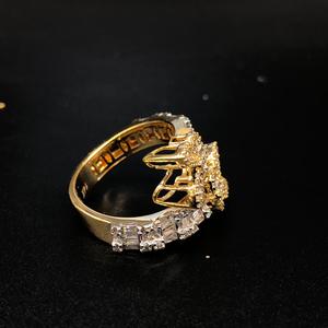 Diamante acentuado oro mariposa anillo boda estilo clásico pavé ajuste para mujer joyería - Product Image 4