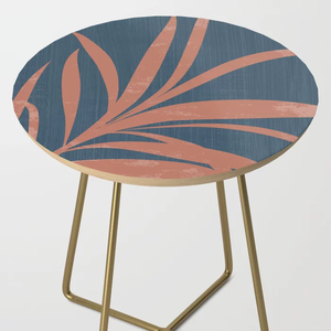 Metal Stand Various Design Antique <b>Wooden</b> with Enamel Printed Dining Room Furniture Round Dining Table - Product Image 4