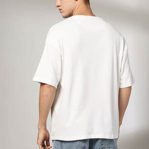 Camiseta deportiva de algodón 100 para hombre, impresión en blanco, poliéster de alta calidad, cantidad para hombre, cuello redondo personalizado, OEM Anti - Product Image 5