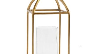 Lampes et éclairage personnalisables Lanterne de Noël en métal doré vintage Lanterne à bougie de table en métal - Product Image 5