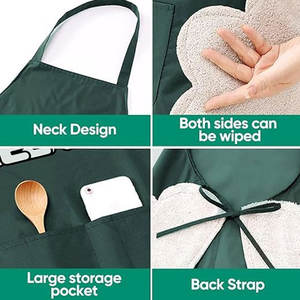 Delantales de trabajo de algodón hechos a medida de alta calidad, Material duradero para uniformes de restaurante y bar, precio - Product Image 2