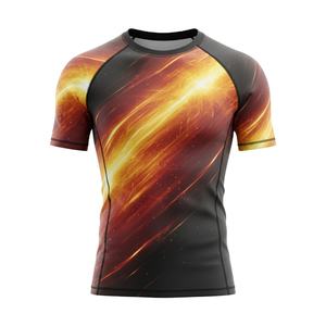 Camiseta de compresión duradera personalizada sublimada para hombres, mujeres y niños, para entrenamiento de MMA, BJJ, Jiu Jitsu No-Gi, venta al por mayor de ropa de natación. - Product Image 1