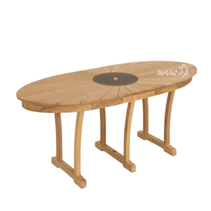 โต๊ะไม้สัก elipse กลางแจ้งเหมาะสำหรับการตั้งโรงแรมคาเฟ่และร้านอาหาร - Product Image 5