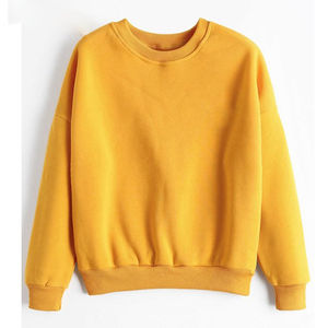 Sweat-shirts pour femmes en gros, fabriqués en usine, teints en uni, surdimensionnés, chauds, col rond, streetwear, mode d'hiver - Product Image 2