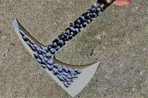 Tête de hache viking en acier inoxydable de qualité industrielle avec manche en bois de frêne, 20 pouces, utilisation en extérieur personnalisée - Product Image 2