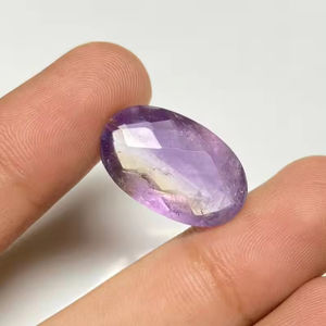 คุณภาพส่งออก100% พลอยอะเมทรีนธรรมชาติลูกปัดทรงวงรีทรงตัดเหลี่ยมเพชรพลอยสองสีที่สมบูรณ์แบบสำหรับการทำเครื่องประดับขายส่ง - Product Image 1