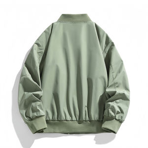 Chaqueta de Hombre de Alta Calidad, a la Moda, al por Mayor, de Color Sólido, con Cremallera, Chaqueta Bomber de Béisbol, Chaqueta de Hombre - Product Image 4